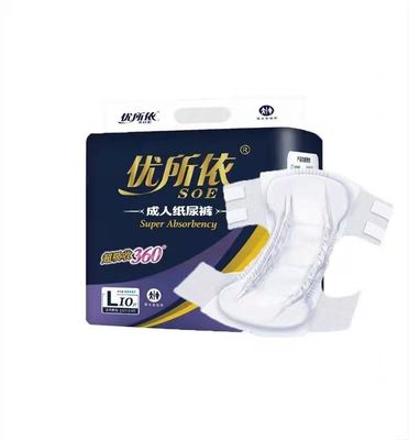 USA Pulpa de flujo tamaño personalizado Pañal impreso para adultos Super absorbente Ultra grueso Abdl