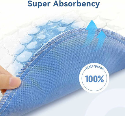 Protección contra la incontinencia reutilizable con almohadilla de cama para adultos lavable de microfibra tejida simple