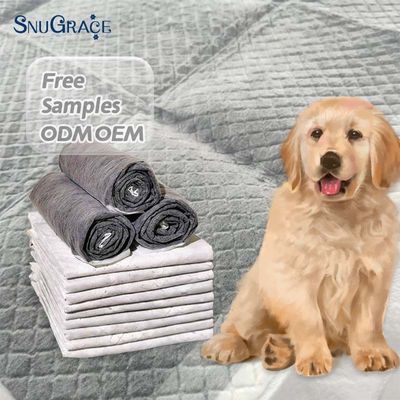 Logotipo personalizado Logotipo desechable de bambú de carbón para perros para entrenamiento rápido de cachorros