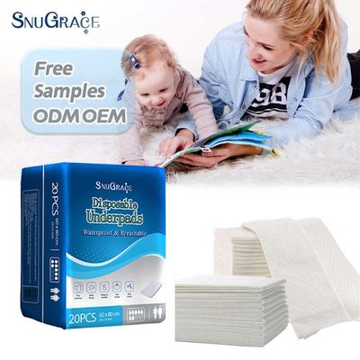 Muestras ofrecidas de forma gratuita almohadillas de cama desechables para adultos mayores
