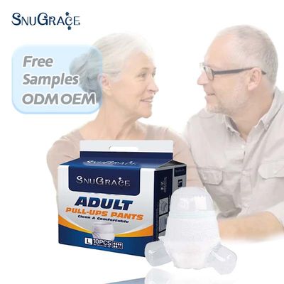 SNUGRACE Direct Adult Diaper Pull Up Diaper Pants Pulpa de flujo y prevención de fugas 3D