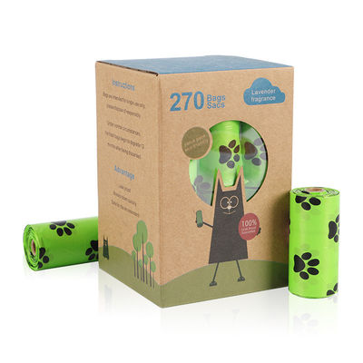 Dispensador de bolsas de basura para perros biodegradable compostable con logotipo impreso