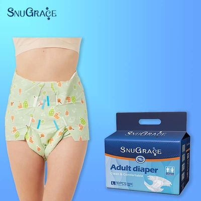 Pañal para adultos impreso con absorción súper rápida con patrón de color y propagación rápida
