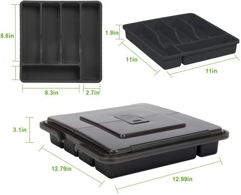 Simplifique su cajón de cocina con bandeja de utensilios y portable portacuchillos Combo