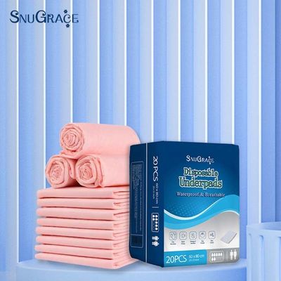 Impreso de cuidado de adultos de un solo uso de almohadilla de cama impermeable para el cliente