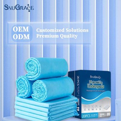 3 Mediciones de incontinencia absorbentes de segundo para adultos SnuGrace Mediciones impresas desechables