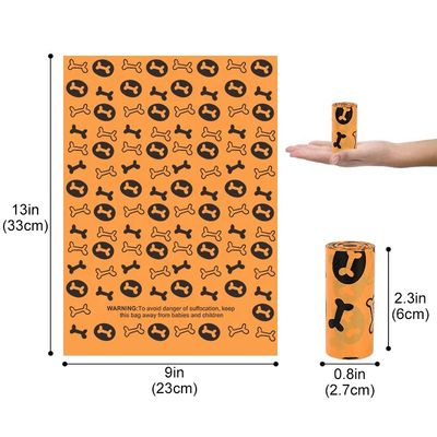 Tamaño personalizado Bolsa de basura para perros aceptada con dispensador y material respetuoso con el medio ambiente