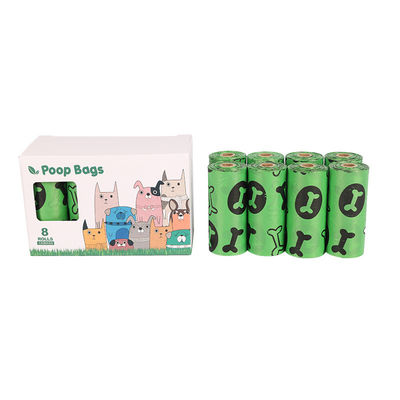 Bolsa de caca para perros de etiqueta personalizada biodegradable compostable degradable para la eliminación de desechos de mascotas