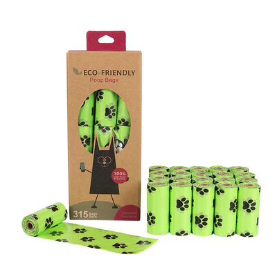Almidón de maíz negro totalmente compostable desechable Biodegradable de mascotas bolsa de caca para perros