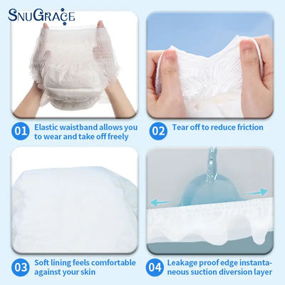 SnuGrace Certificado ISO9001/ISO14001/OHSAS18001 BV Pantalones para adultos con pañales súper gruesos