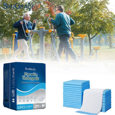 Protector de fugas Pad desechable de incontinencia para ancianos 60 x 90 para protección de la cama