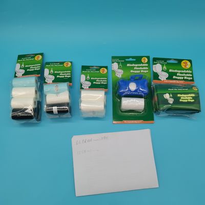 Bolsa de basura para mascotas Función limpia Bolsas de basura para perros compostables para bolsas biodegradables para perros