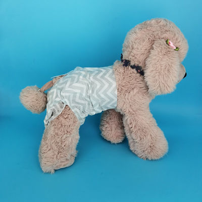 Pañal de perro grande azul personalizado para mascotas 3D Canal de prevención de fugas
