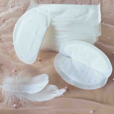 Pads de pecho desechables ultra delgados para madres de maternidad Pulpa de flujo SAP Tejido no tejido