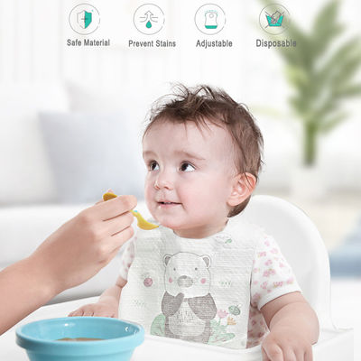 Cubiertas de comida impermeables desechables para niños y bebés de tejidos no tejidos impresos