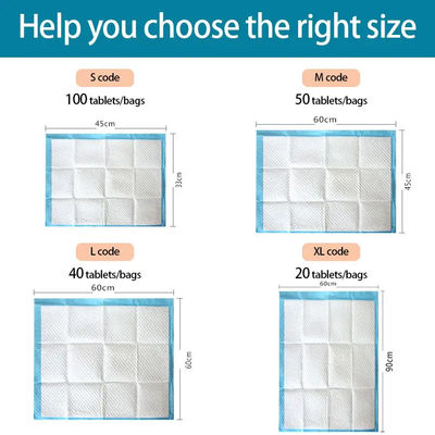 Pads de entrenamiento a prueba de fugas de 5 capas para perros y gatos Eco-friendly Disposable Pet Pee Pads