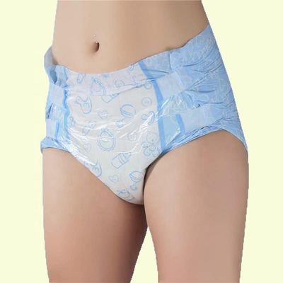 Alta absorción 800ml-1500ml ABDL pañal para adultos diseño personalizado lindo con pulpa de pelusa