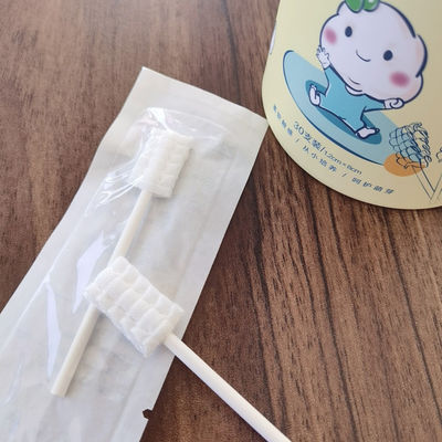 Bebés desechables Oral desnatado Garza de limpieza Cepillo de limpieza de algodón Swab de boca limpiador de lengua