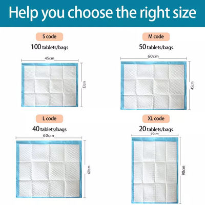 Pad de orina para mascotas de 45x60cm 5 capas de absorción de perros y cachorros Pad de entrenamiento adecuado para todas las mascotas