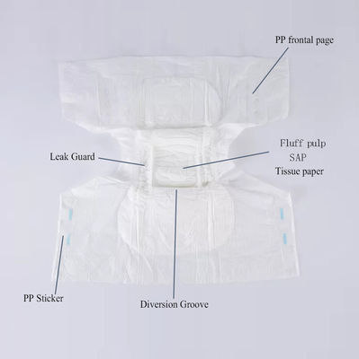 Cuidado suave Mujeres mayores pañales de incontinencia con algodón orgánico y diseño de superficie seca