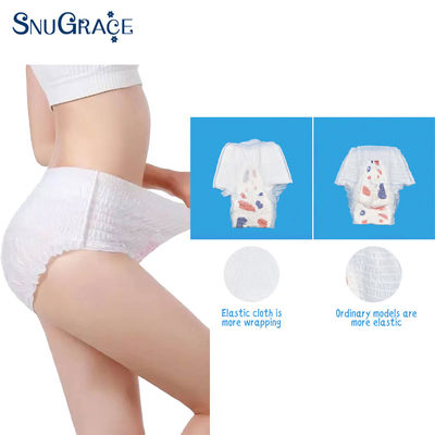 Comodidad de la cintura 360 y super absorción de las mujeres adultas pantalones menstruales desechables