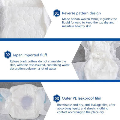 Prevención de fugas 3D Pañal para adultos para la incontinencia Certificado ISO9001/ISO4001/ISO45001/CE