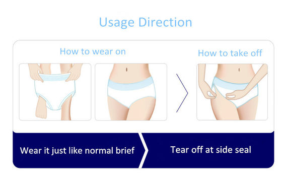 Pantalones blancos desechables para el período femenino para necesidades de distribución OEM ODM