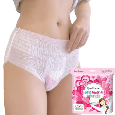 Calzoncillos de uso único para el período de las mujeres Pantalones menstruales sanitarios Servilletas nocturnas