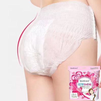 Mujeres con pañales con almohadilla de menstruación desechable