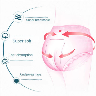 Mujeres con pañales con almohadilla de menstruación desechable