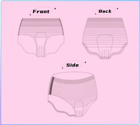 Pantalones de alta absorción de las mujeres del período estilo de lujo Pantones sanitarios desechables de algodón