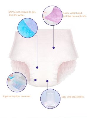 Pantalones de alta absorción de las mujeres del período estilo de lujo Pantones sanitarios desechables de algodón