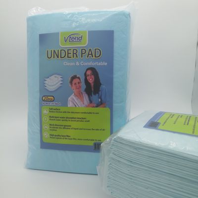Sábana de hospital desechable bordada con pulpa de flujo tipo SAP absorbente debajo de la almohadilla