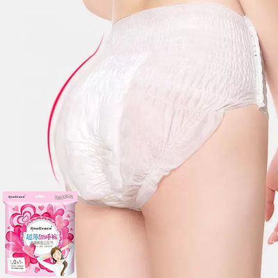 Pantalones Menstruales de Mujeres de Tamaño Grande Super Blanda Pantalón Desechable Búsqueda Sanitaria por la Noche