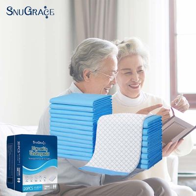 SnuGrace Underpad desechable 23X36 para adultos Antidespido 3D Canal de prevención de fugas
