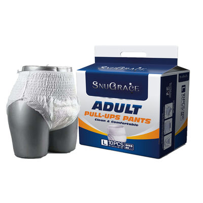 Pañal de estilo de ropa interior desechable para adultos de tejido simple para un apoyo cómodo a la incontinencia