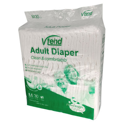 Incontenencia de alta absorción ropa interior de tejido simple pañal desechable para adultos para uso médico