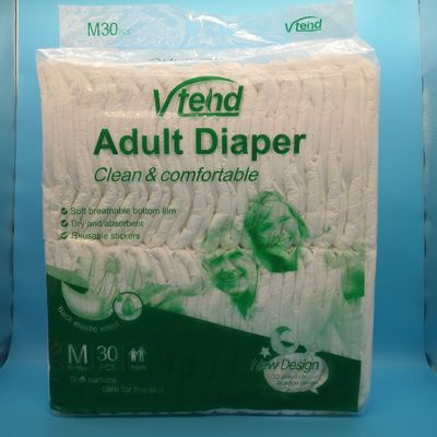 Tejidos super suaves no tejidos Mujeres mayores Cintas mágicas desechables en cama Pañales para adultos